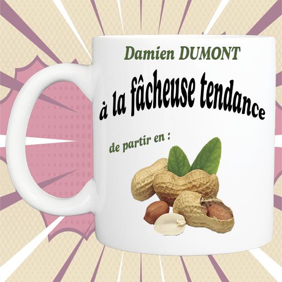 Mug personnalisé partir en cacahuète KDO UNIQUE Béziers