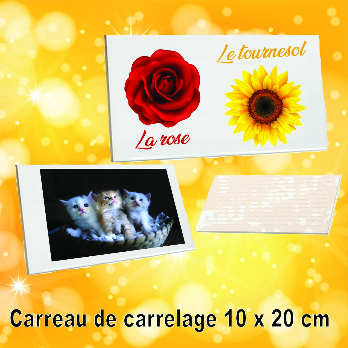 carrelage à personnaliser rectangulaire 10 x 20 cm KDO UNIQUE Béziers