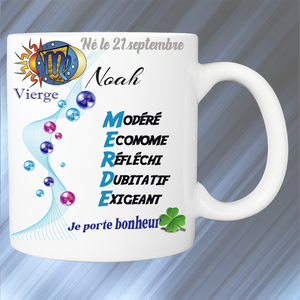 Mug personnalisé vierge prénom masculin KDO UNIQUE